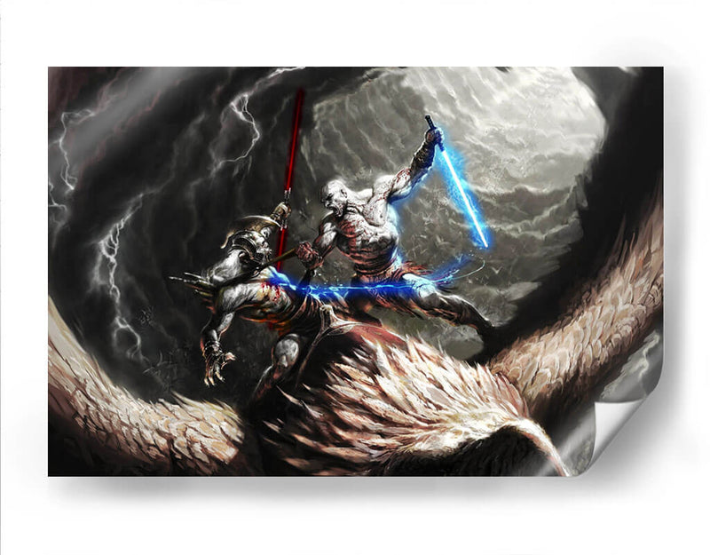 God of War fight | Cuadro decorativo de Canvas Lab