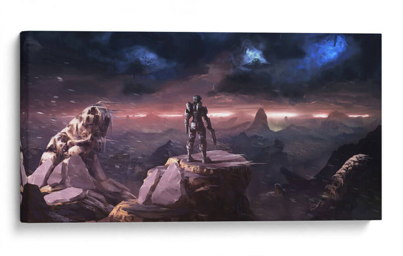Halo landscape storm | Cuadro decorativo de Canvas Lab