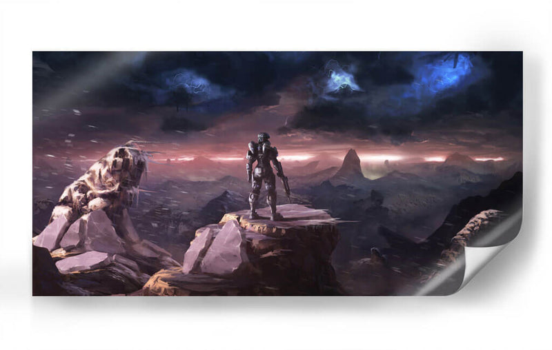 Halo landscape storm | Cuadro decorativo de Canvas Lab