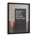Caminos duros nos llevan a bonitos destinos | Cuadro decorativo de Canvas Lab