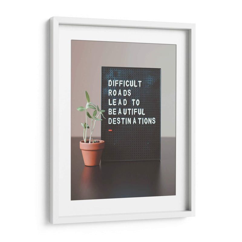 Caminos duros nos llevan a bonitos destinos | Cuadro decorativo de Canvas Lab