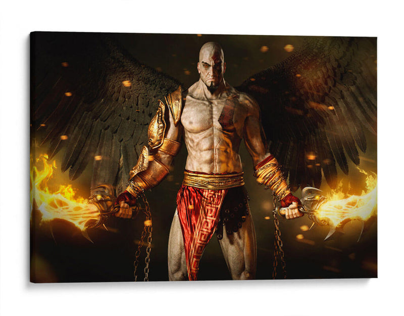 Kratos on fire | Cuadro decorativo de Canvas Lab