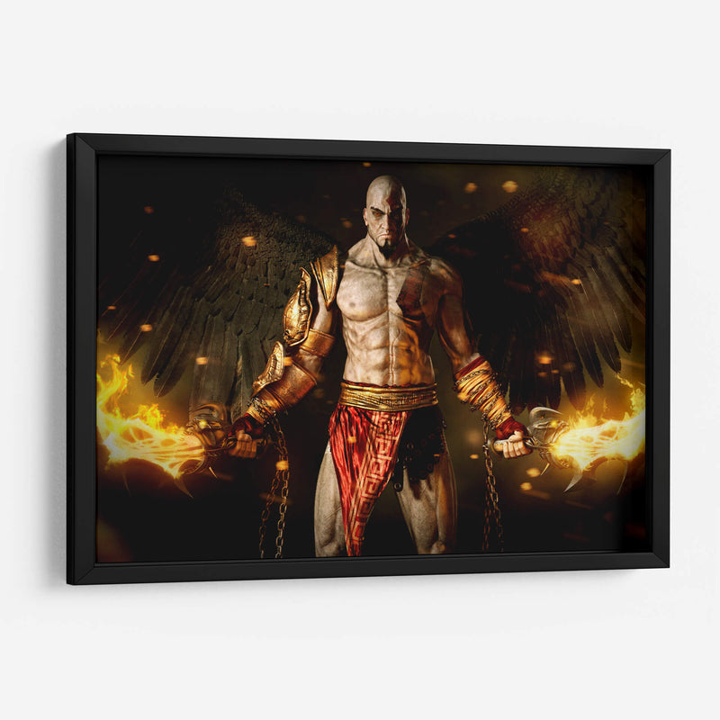 Kratos on fire | Cuadro decorativo de Canvas Lab