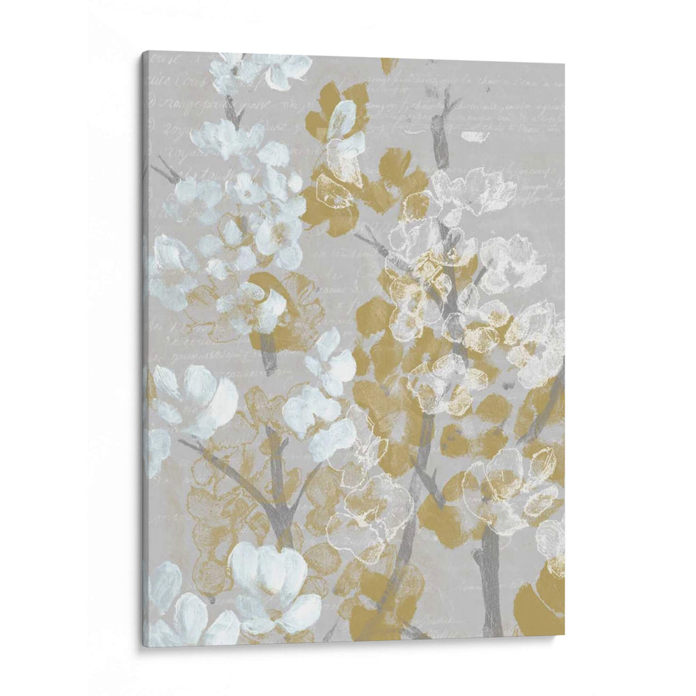 Mostaza Sobre Flores Grises I - Jennifer Goldberger | Cuadro decorativo de Canvas Lab