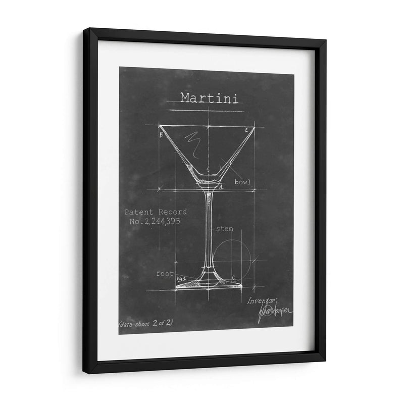 Barware Blueprint V - Ethan Harper | Cuadro decorativo de Canvas Lab