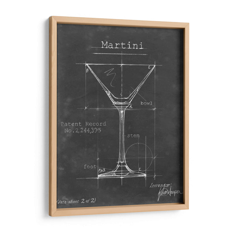 Barware Blueprint V - Ethan Harper | Cuadro decorativo de Canvas Lab