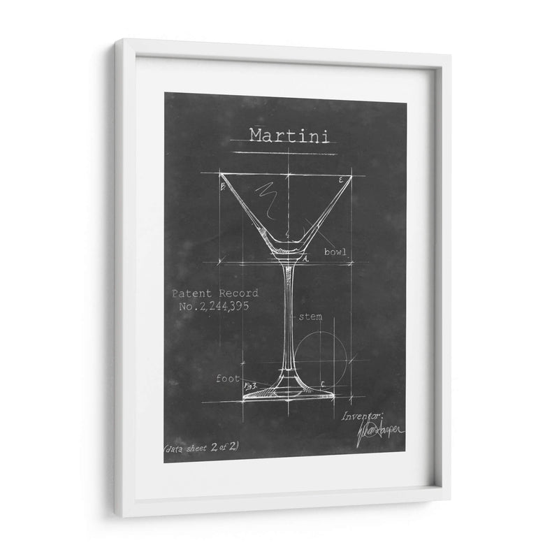 Barware Blueprint V - Ethan Harper | Cuadro decorativo de Canvas Lab