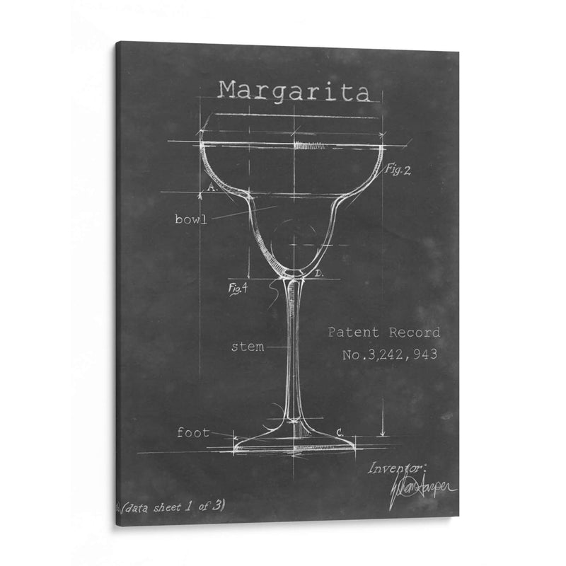 Barware Blueprint Vi - Ethan Harper | Cuadro decorativo de Canvas Lab