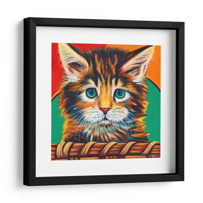 Gatito En La Cesta I - Carolee Vitaletti | Cuadro decorativo de Canvas Lab