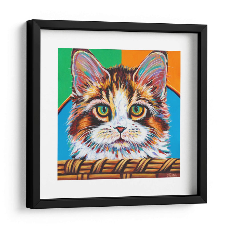 Gatito En La Cesta Ii - Carolee Vitaletti | Cuadro decorativo de Canvas Lab