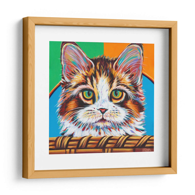 Gatito En La Cesta Ii - Carolee Vitaletti | Cuadro decorativo de Canvas Lab