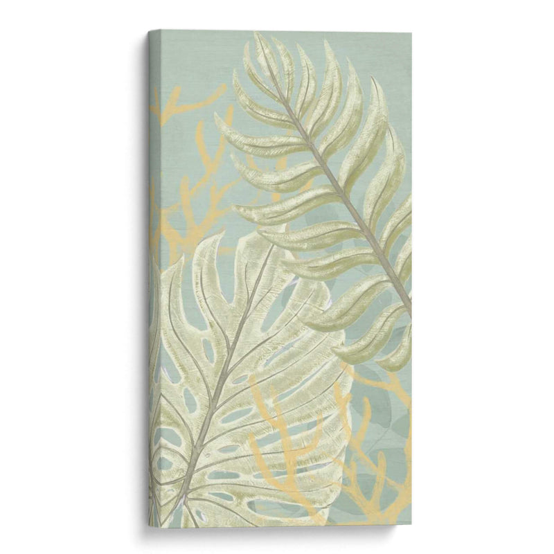 Panel De Palma Y Coral I - June Erica Vess | Cuadro decorativo de Canvas Lab