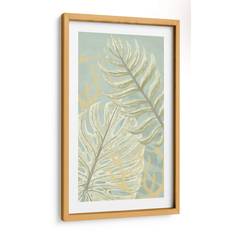 Panel De Palma Y Coral I - June Erica Vess | Cuadro decorativo de Canvas Lab