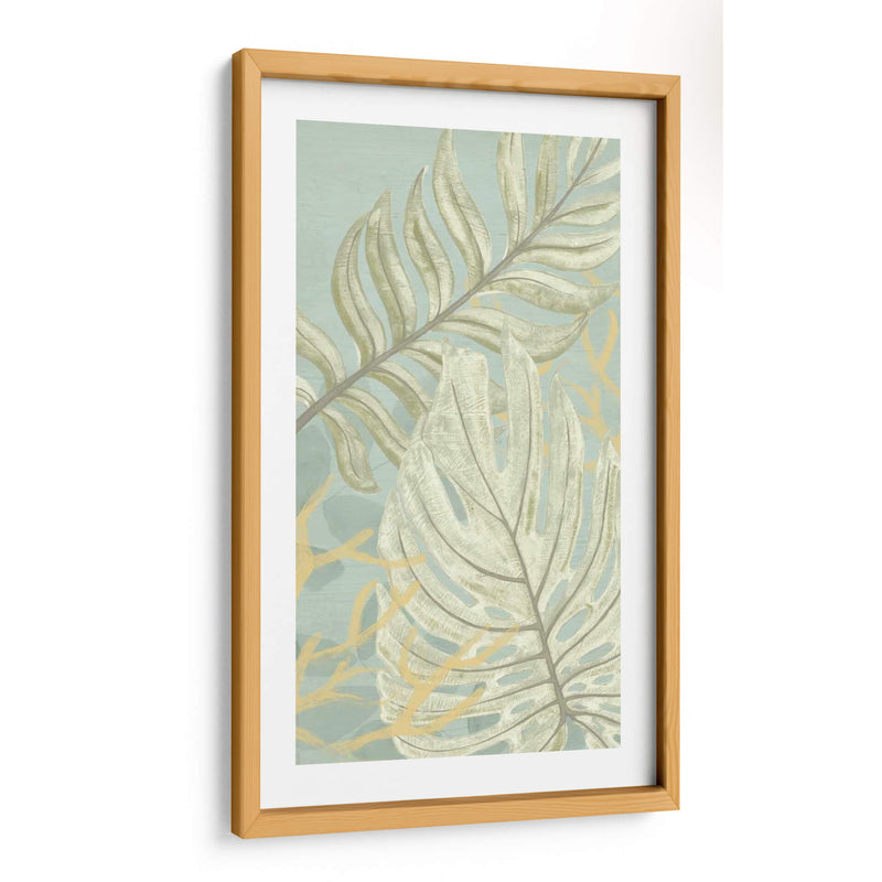 Panel De Palma Y Coral Ii - June Erica Vess | Cuadro decorativo de Canvas Lab