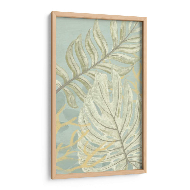 Panel De Palma Y Coral Ii - June Erica Vess | Cuadro decorativo de Canvas Lab