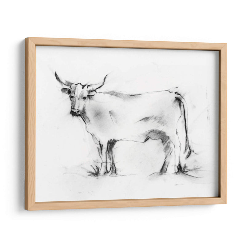 Charcoal Bovine Study Iii - Ethan Harper | Cuadro decorativo de Canvas Lab