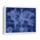 Mapa Del Mundo Del Índigo | Cuadro decorativo de Canvas Lab