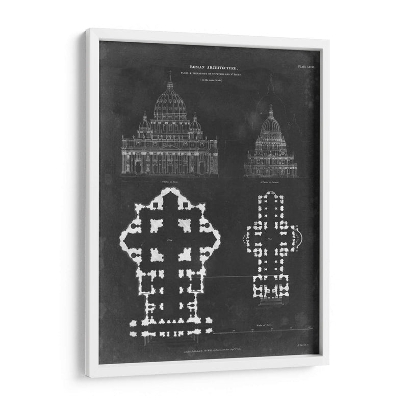 Plan Y Elevación Para St. Peters Y St. Pauls. - Vision Studio | Cuadro decorativo de Canvas Lab