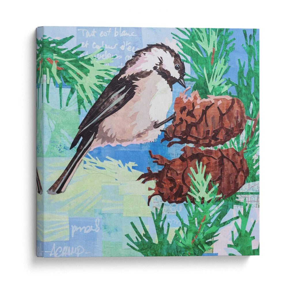 Collage Chickadee Iv - Alyson Champ | Cuadro decorativo de Canvas Lab