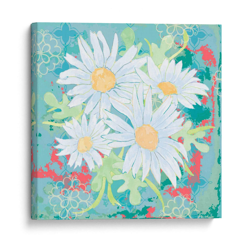 Parche Margarita Teal I - Leslie Mark | Cuadro decorativo de Canvas Lab