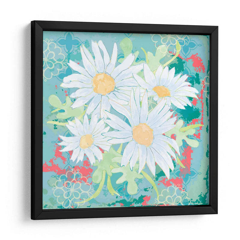 Parche Margarita Teal I - Leslie Mark | Cuadro decorativo de Canvas Lab