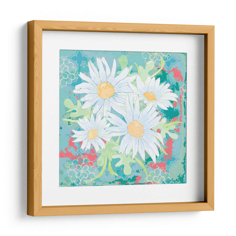 Parche Margarita Teal I - Leslie Mark | Cuadro decorativo de Canvas Lab