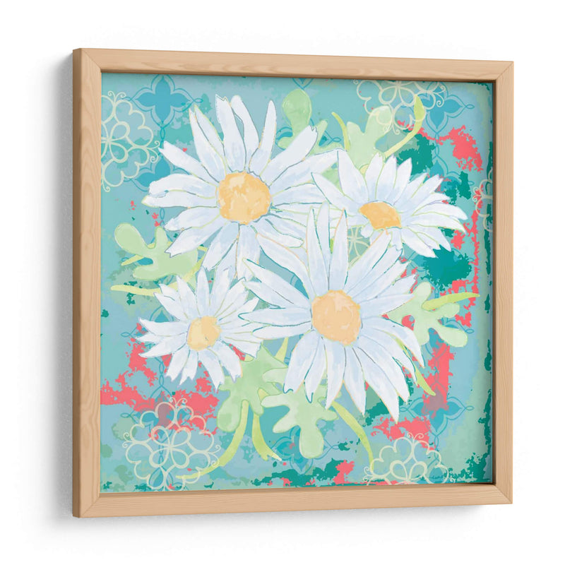 Parche Margarita Teal I - Leslie Mark | Cuadro decorativo de Canvas Lab