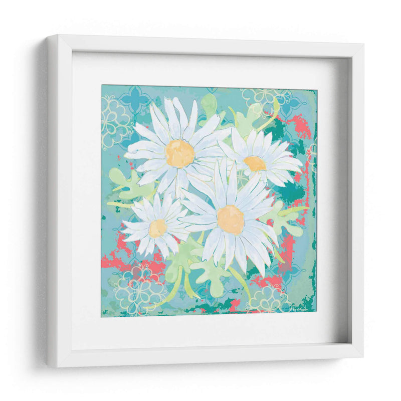 Parche Margarita Teal I - Leslie Mark | Cuadro decorativo de Canvas Lab