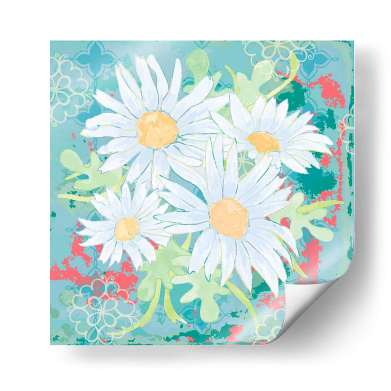 Parche Margarita Teal I - Leslie Mark | Cuadro decorativo de Canvas Lab