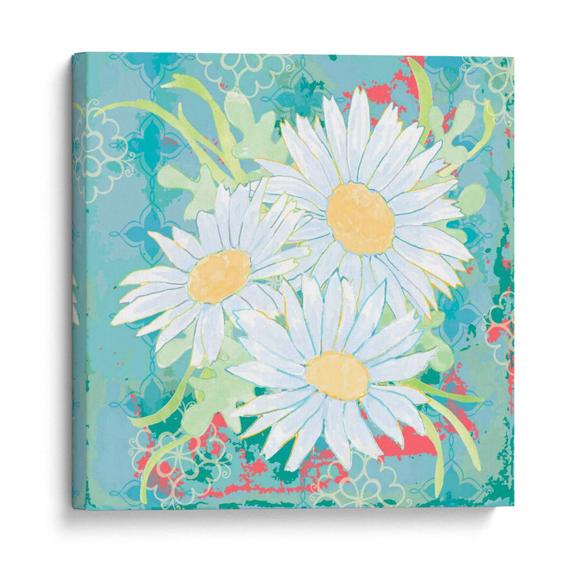 Patch Daisy Teal Ii - Leslie Mark | Cuadro decorativo de Canvas Lab