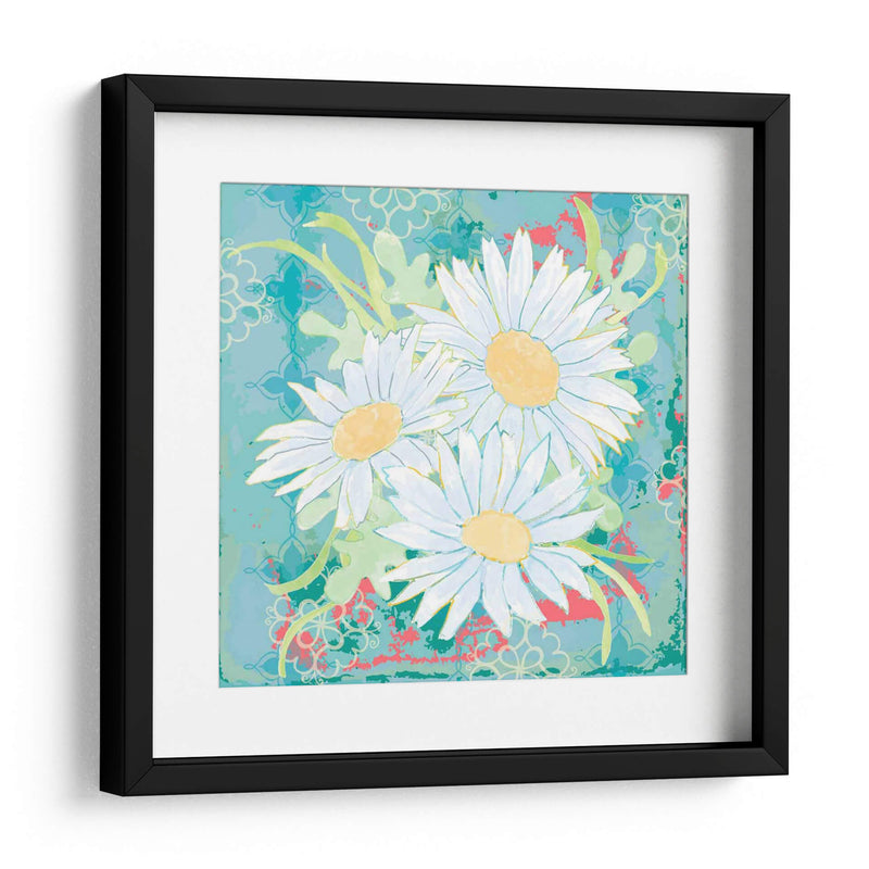 Patch Daisy Teal Ii - Leslie Mark | Cuadro decorativo de Canvas Lab