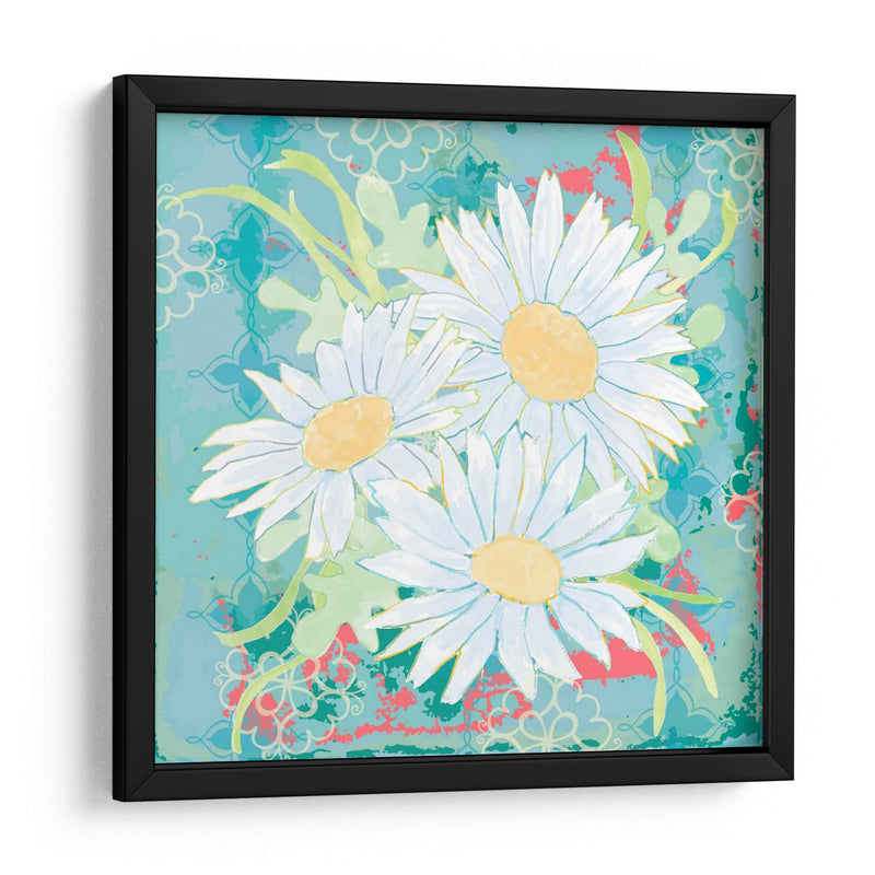 Patch Daisy Teal Ii - Leslie Mark | Cuadro decorativo de Canvas Lab