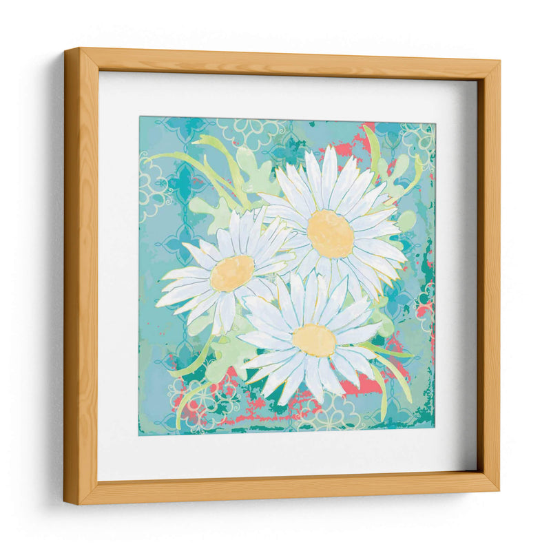 Patch Daisy Teal Ii - Leslie Mark | Cuadro decorativo de Canvas Lab