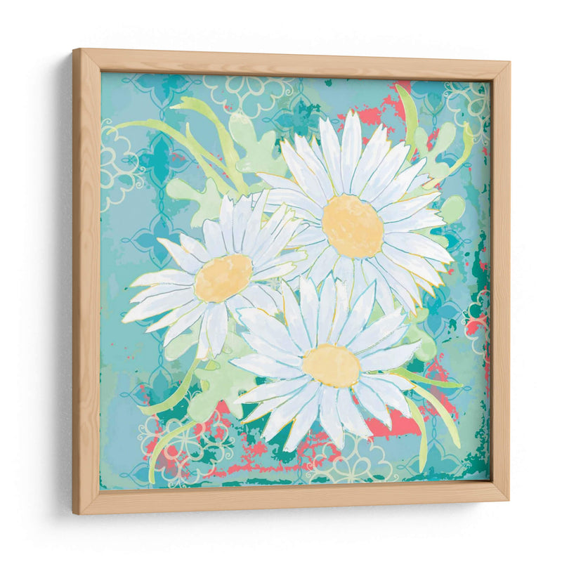 Patch Daisy Teal Ii - Leslie Mark | Cuadro decorativo de Canvas Lab