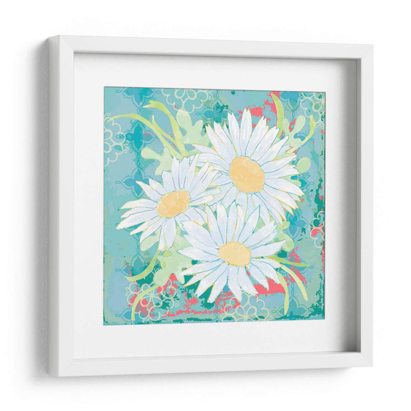 Patch Daisy Teal Ii - Leslie Mark | Cuadro decorativo de Canvas Lab