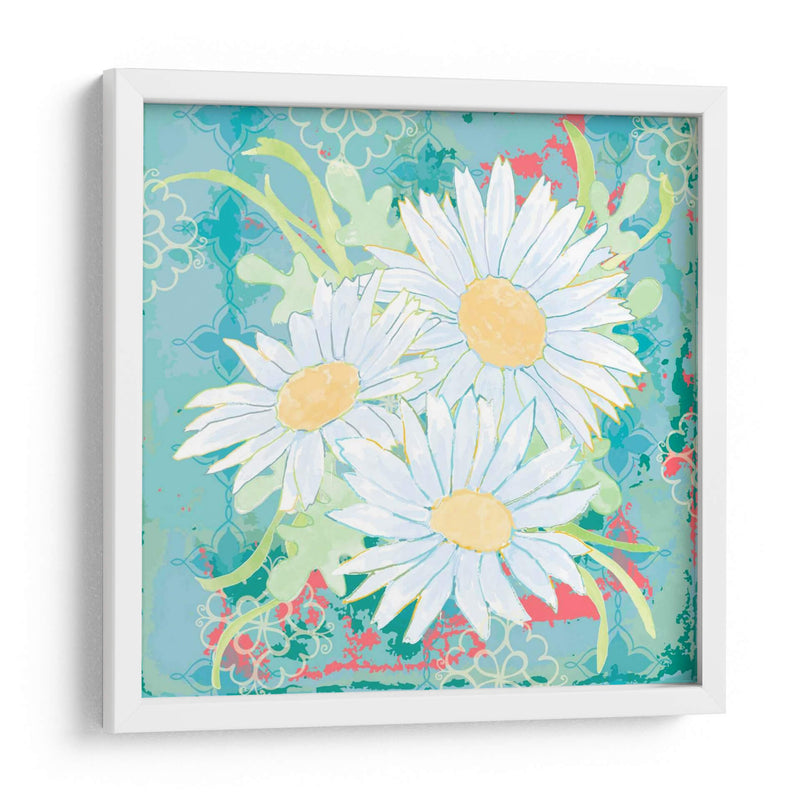 Patch Daisy Teal Ii - Leslie Mark | Cuadro decorativo de Canvas Lab