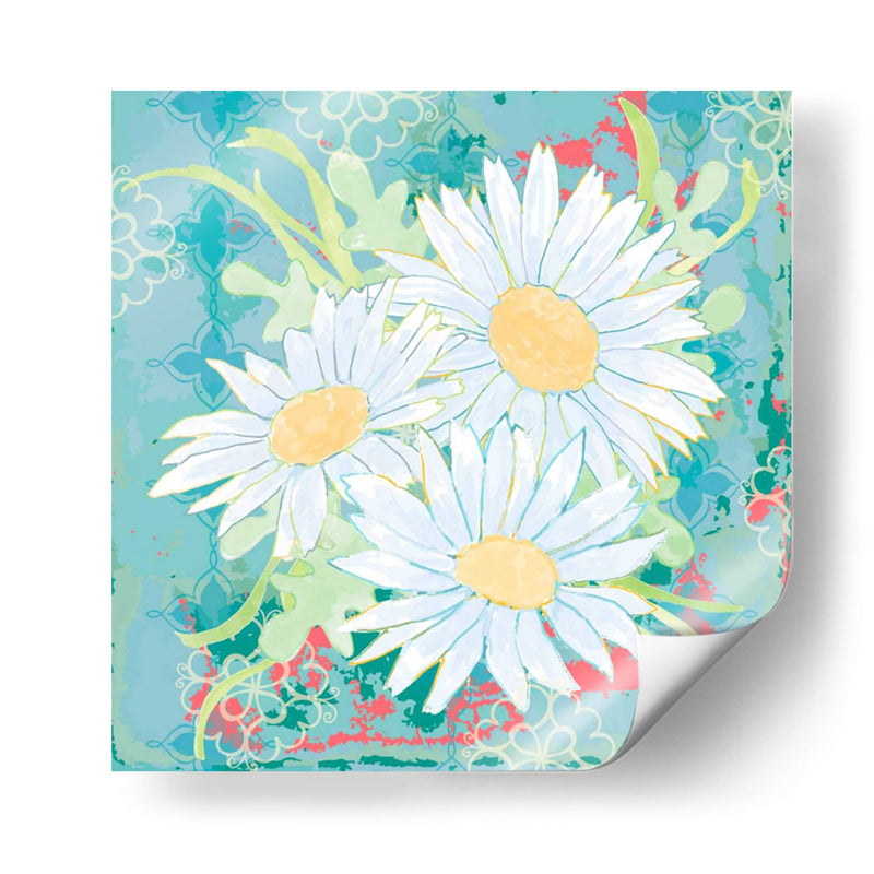 Patch Daisy Teal Ii - Leslie Mark | Cuadro decorativo de Canvas Lab