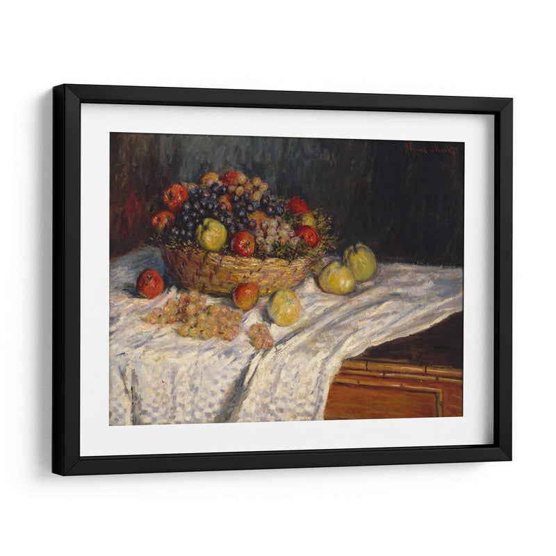 Frutero con manzanas y uvas - Claude Monet | Cuadro decorativo de Canvas Lab