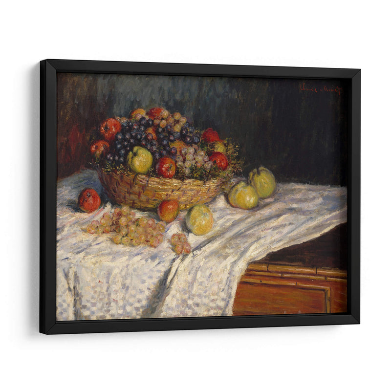 Frutero con manzanas y uvas - Claude Monet | Cuadro decorativo de Canvas Lab