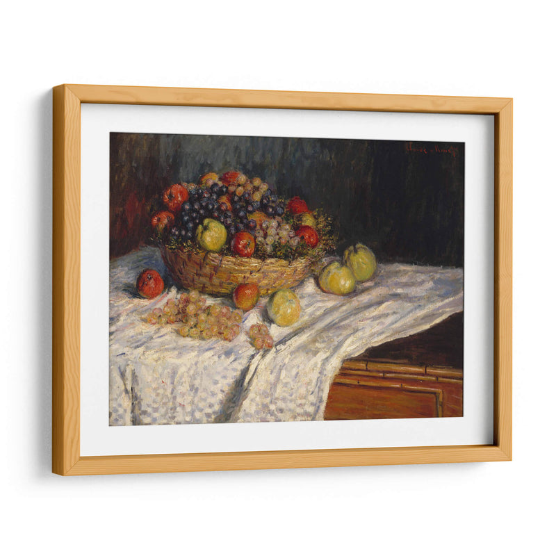 Frutero con manzanas y uvas - Claude Monet | Cuadro decorativo de Canvas Lab