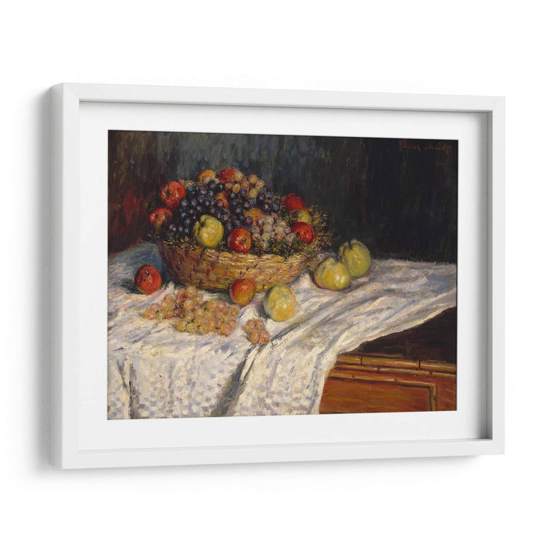 Frutero con manzanas y uvas - Claude Monet | Cuadro decorativo de Canvas Lab