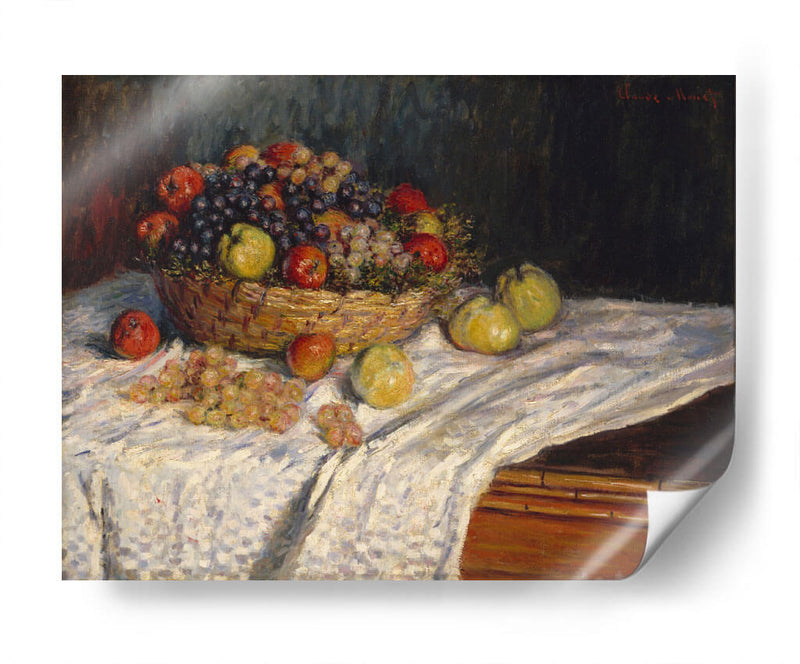 Frutero con manzanas y uvas - Claude Monet | Cuadro decorativo de Canvas Lab