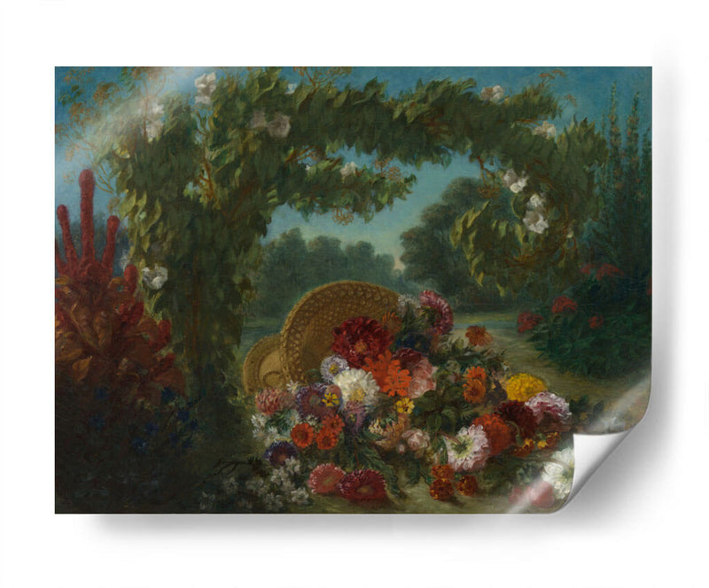 Basket of Flowers - Eugène Delacroix | Cuadro decorativo de Canvas Lab