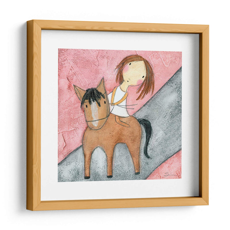 Caballo Rosado - Carla Sonheim | Cuadro decorativo de Canvas Lab