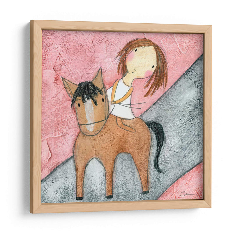 Caballo Rosado - Carla Sonheim | Cuadro decorativo de Canvas Lab