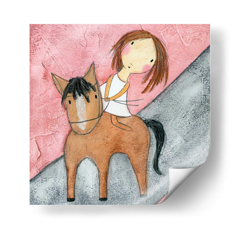 Caballo Rosado - Carla Sonheim | Cuadro decorativo de Canvas Lab