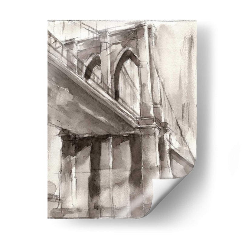 Sepia Bridge Study Ii - Ethan Harper | Cuadro decorativo de Canvas Lab