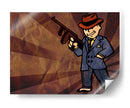Gangster Vault Boy | Cuadro decorativo de Canvas Lab
