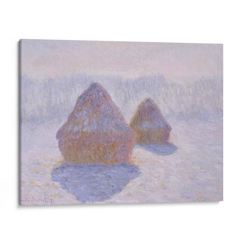Pajares (efecto de la nieve y el sol) - Claude Monet | Cuadro decorativo de Canvas Lab