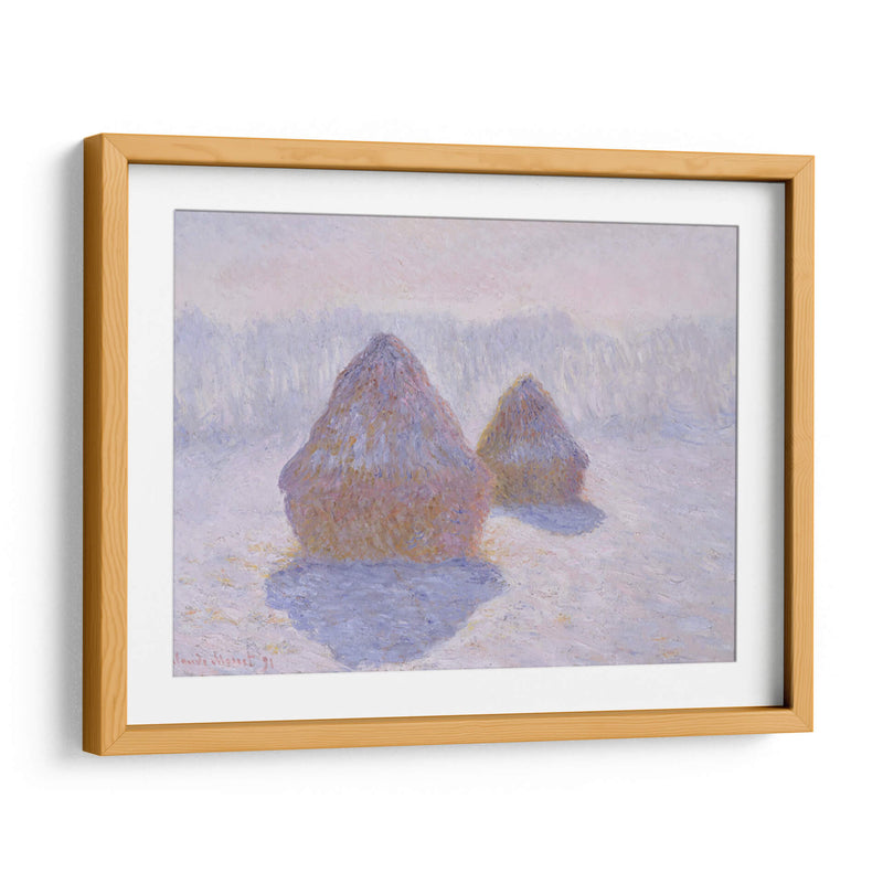 Pajares (efecto de la nieve y el sol) - Claude Monet | Cuadro decorativo de Canvas Lab